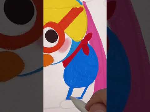 뽀로로 <strong>색칠하기</strong>! 뽀로로와 루피를 색칠해요 #DIY #pororo #drawing