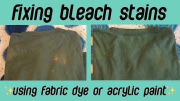 How to fix Bleach Stains by Spot Dyeing ✨ acrylic paint / fabric dye ✨