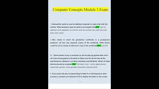 Computer Concepts Module 3 Exam 2023 Questions and Answers  Verified Answers