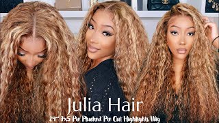 Julia 7x5 Honey Blonde Glueless Wig Full Melt Tutorial & Review!