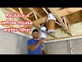 How to replace a whole house water filter. GE GXWH40L whole house water filtration. Pure Plus filter