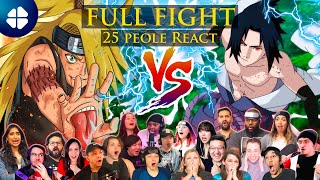 Sasuke Vs. Deidara [25 People React] FULL FIGHT Shippuden Ep. 123-124 Reaction Mashup 🇯🇵