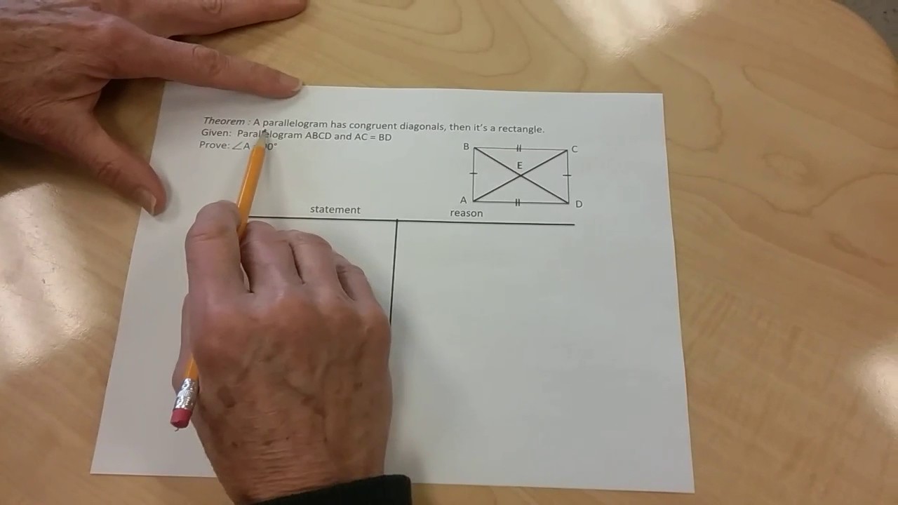 Proof Parallelogram With Congruent Diagonals Is A Rectangle YouTube proof-parallelogram-with-congruent-diagonals-is-a-rectangle-youtube