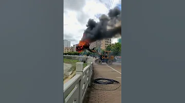 Burning electric car
