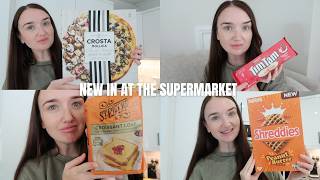 EATING 'NEW IN' FOOD FROM UK SUPERMARKETS | M&S, TESCO & SAINSBURY'S