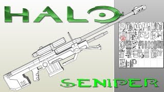 Halo Sniper Rifle Papercraft Modeling