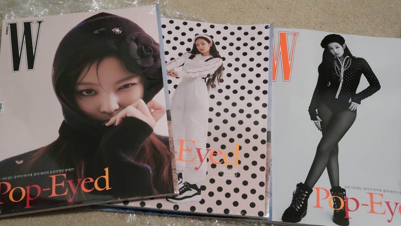 BLACKPINK JENNIE W KOREA NOV 2021 ISSUE A,B,C COVER UNBOXING