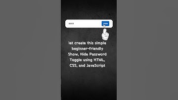 Show/Hide Password Toggle using HTML, CSS & JavaScript | Beginner Friendly Project #shorts