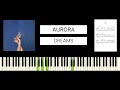 AURORA Dreams BEST PIANO TUTORIAL COVER