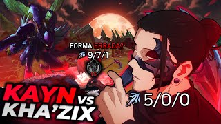 COMO JOGAR DE KAYN CONTRA KHA'ZIX - O JEITO CERTO DE ESCOLHER A FORMA