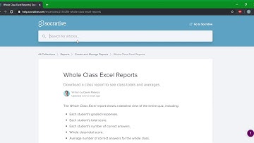 Socrative reports