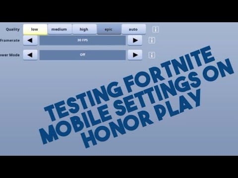 Testing Fortnite Mobile Settings On Honor Play Low Medium High - testing fortnite mobile settings on honor play low medium high 30 fps cpu turbo