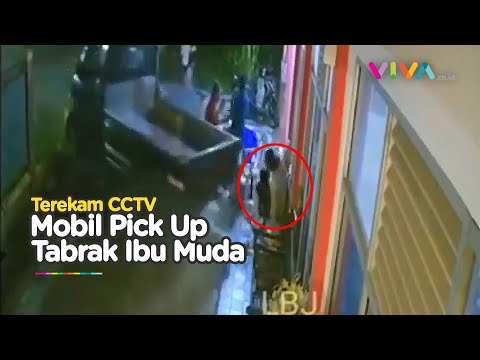 Detik-detik Supir Baru Belajar Tabrak Ibu Muda Sampai Terjepit