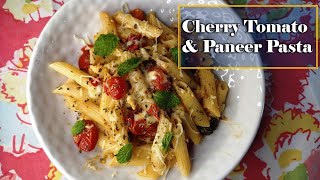 Penne Pasta with Cherry Tomatoes and Cottage Cheese|Easy Cherry Tomato Pasta