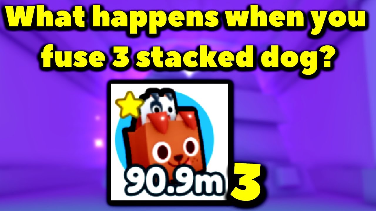 What happens when you fuse 3 stacked dog? (Roblox Pet Simulator X - TRADE PLAZA)