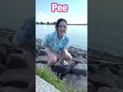 Sea made me Pee Desperation   - Japanese girl's omorashi