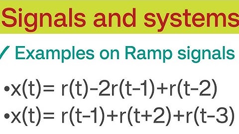 | Ramp signals addition |