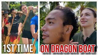 Joining SIARGAO DRAGONS. First Paddling experience in DRAGON BOAT |That's harder than it looks like