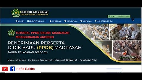 Tutorial Cara Siswa mendaftar di PPDB Online Madrasah Menggunakan Android Sampai Selesai