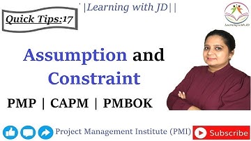 What is the difference between Assumption and Constraint? | PMP & CAPM Quick Tips 17 | PMI | PMBOK