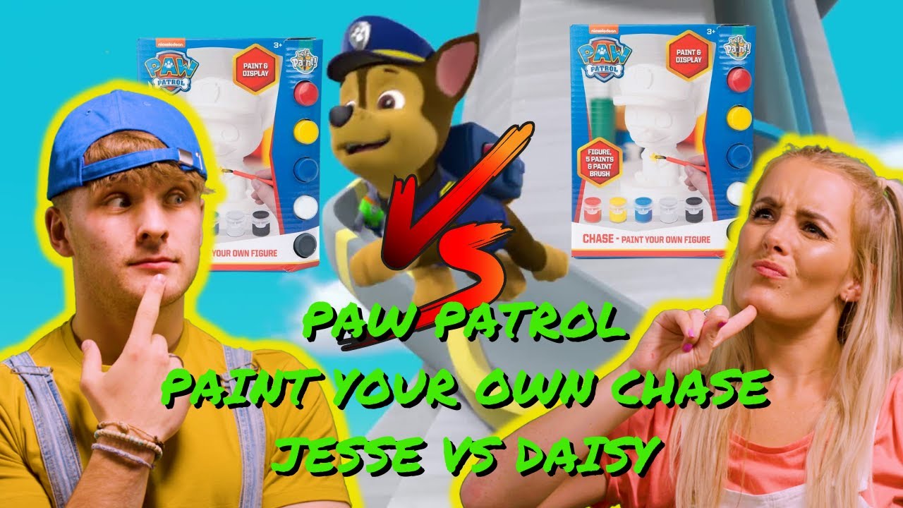 PAW PATROL PAINT YOUR OWN CHASE JESSE VS DAISY