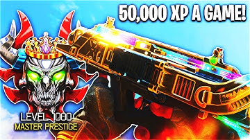 ABSOLUTE FASTEST WAY to PRESTIGE.. OVER 50,000 XP A GAME! (How to Rank Up Fast) - COD BO4