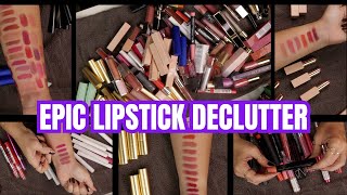 LIPSTICK COLLECTION DECLUTTER 💄 Swatches, Favorites, and Being Ruthless