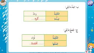 الصف الخامس الابتدائي - اللغة العربية - أنشودة الوطن الحصيلة والتذوق الفني