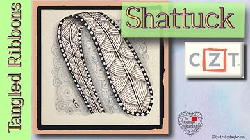 SHATTUCK || Easy Zentangle ® Patterns for Beginners || Tangled Ribbon Flower #2