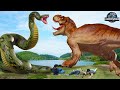 New hollywood movie 2023 dinosaur attack  trex vs anaconda  jurassic park dinosaur  mssandy