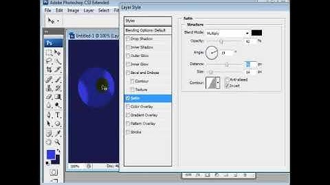 Using Satin Style in Photoshop Layers