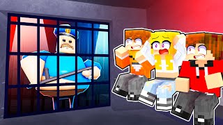 GRUBY POLICJANT ZAMKNĄŁ NAS W WIĘZIENIU w Minecraft! (BARRY'S PRISON RUN)