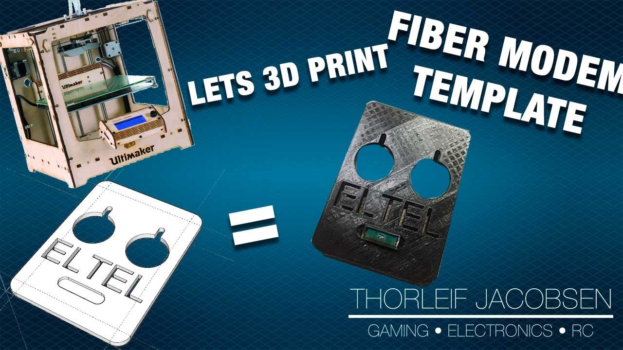 UMO 3D PRINT Wall mount template for fiber modem YouTube