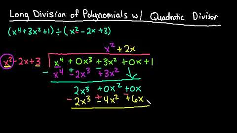 Long Division of Polynomial with Quadratic Divisor