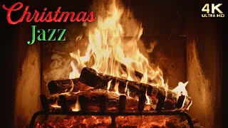 🔥 Christmas Fireplace w/ Relaxing Christmas Jazz Music 🌲🔥 Instrumental Christmas Fireplace Ambience