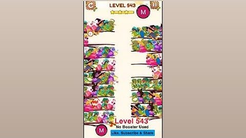 #bird #sort 2 #color #puzzle #level 543 #birdsort #colour #gaming #viral #trending #shorts #solution