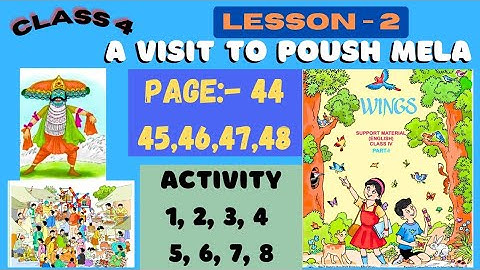 Class 4 Wings Lesson 2 | Page 44 - 48 | Activity 1 - 8 | Wings Part 1 #class4