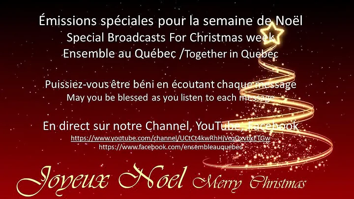 25-12-2021, Rev. John & Denise Binns, Message de N...