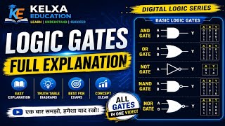 Logic Gates Full Explanation in Hindi | AND, OR, NOT, | Kelxa Education #logicgate