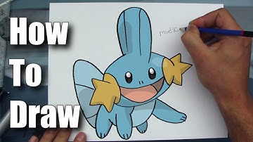 How To Draw Cute Mudkip - Pokemon - in 5min - Step by Step
