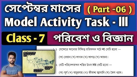 Class 7 Science (পরিবেশ ও বিজ্ঞান) Model Activity Task Part 6 | Model Activity Class 7 Science Part6