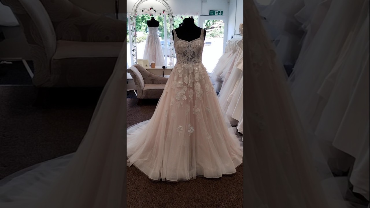 Shine all night long in this glitter tulle A-line wedding dress from Cinderella Skipton!!!