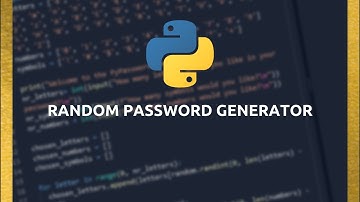 EASY RANDOM PASSWORD GENERATOR MADE WITH PYTHON!