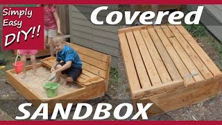 DIY Covered Sandbox with Bench Seating