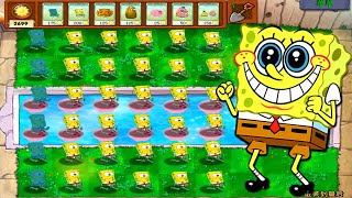 Snow Pea Spongebob VS Repeater Spongebob VS All Zombies 2 - Plants vs Mod Spongebob