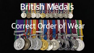 British Medals Correct Order of Wear