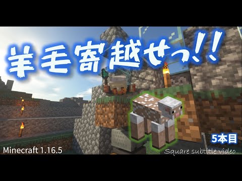 マップアートの素材 羊毛 って自動化しないと集めてられないよね マイクラゆっくり実況5本目 Minecraft Subtitles Video Youtube