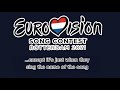 Eurovision 2021 except it's only the song titles