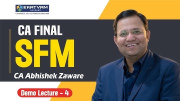 CA Final SFM Demo Lec 4 | Basics Of FM Capsule 2 Time Value Of Money Part 2 | By CA Abhishek Zaware