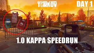 1.0 KAPPA SPEEDRUN (Day 1): The Race to Max Level | Escape From Tarkov Wealth